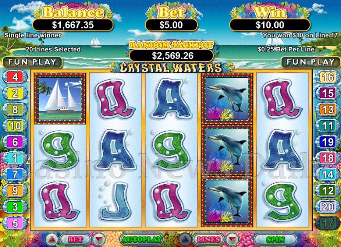 crystal waters slot screenshot