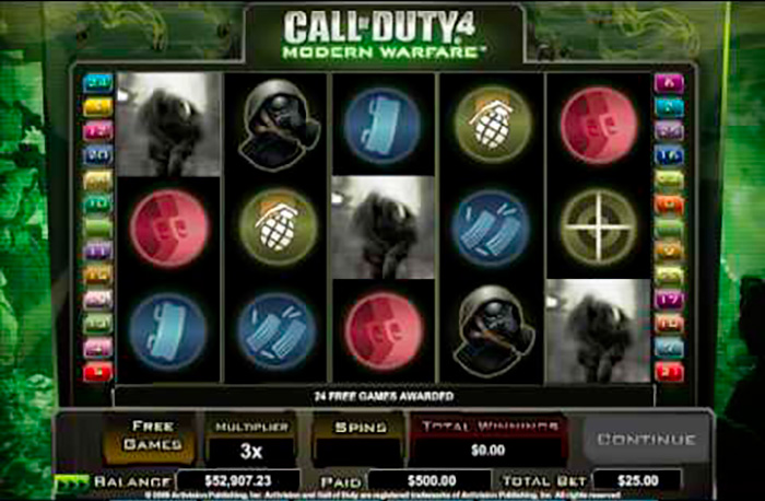 call of duty 4 slot